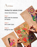 Buddha Mandala Art Kit (UK) – Pre-Drawn A4 Board DIY Painting for Mindfulness