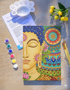 Buddha Mandala Art Kit (UK) – Pre-Drawn A4 Board DIY Painting for Mindfulness
